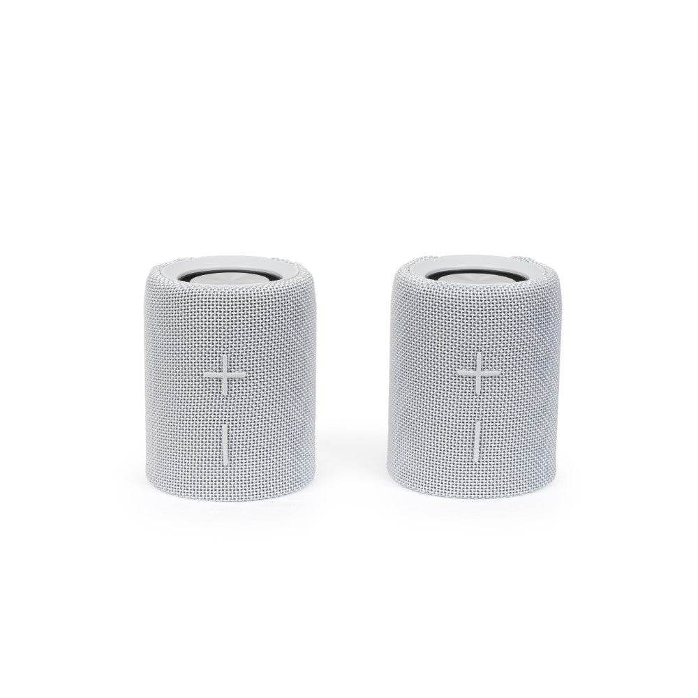 Intempo Aria Duo Grey Portable Speaker | Dual Passive Radiators