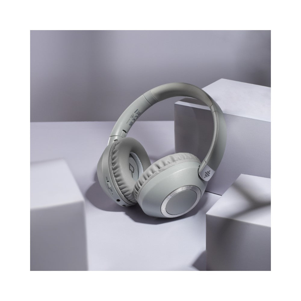 Intempo Noise Cancelling Headphones | Grey, Lightweight, Adjustable Headband
