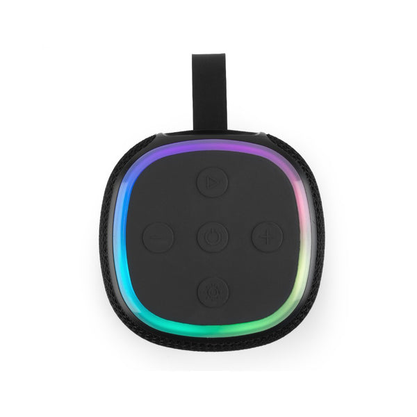 Maxim Fabric Speaker with Multi-Colour LED Halo | Lighting Modes, Hanging Loop