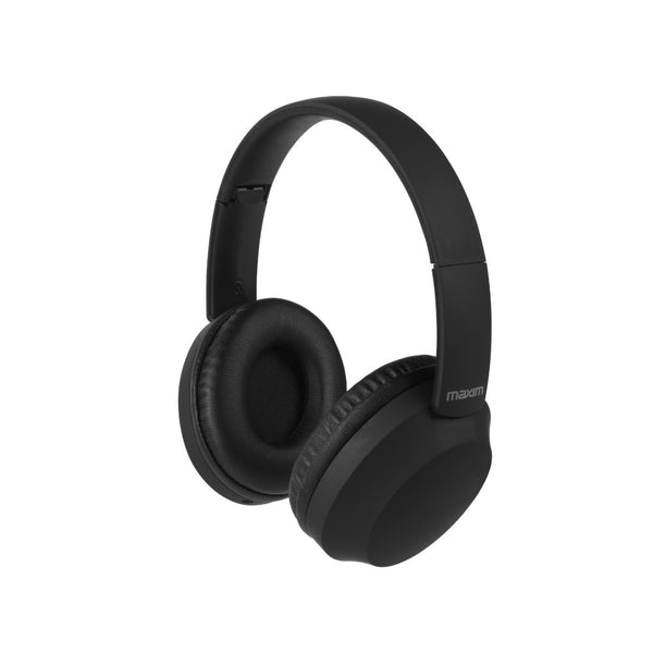 Maxim Matte Black Bluetooth Headphones | Foldable, On-Ear Controls, Closed-Back