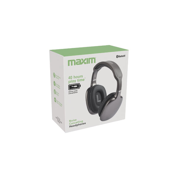 Maxim Noise Isolating Over-Ear Headphones | Grey, Adjustable Headband