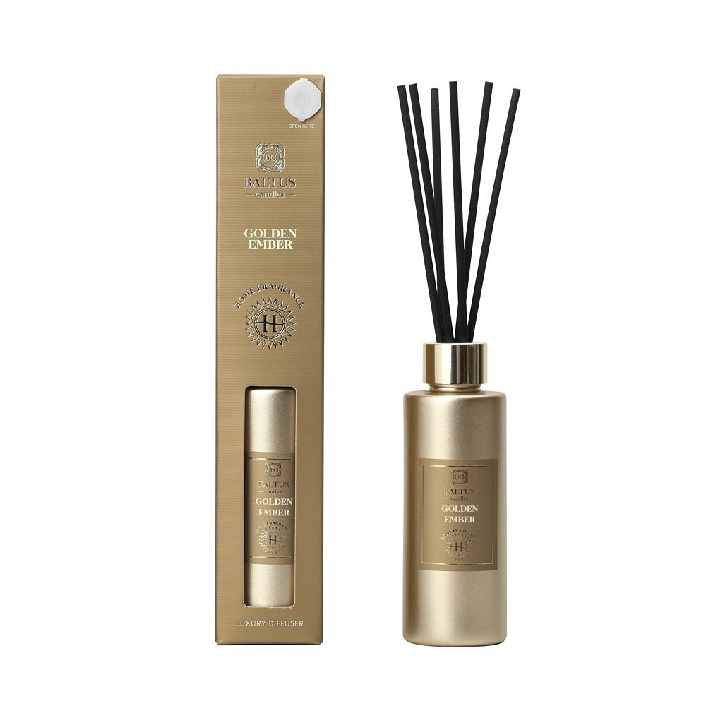 Baltus Luxe Premium Reed Diffuser | Golden Ember Scent, 90ml