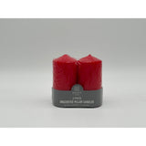 Baltus Red Unscented Pillar Candles - 2 Pack