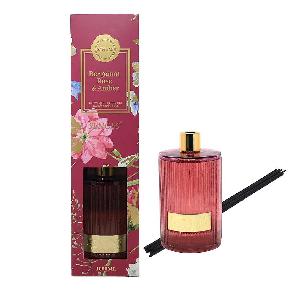 Baltus Sences Ribbed Diffuser | 1000ml, Bergamot, Rose & Amber