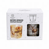 Baltus Winter Deer LED Scented Candle with Refills | 10cm, White Sandalwood