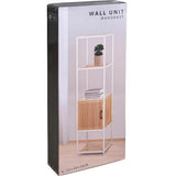 White Metal Frame Wall Unit | Metal Construction, White Finish