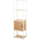 White Metal Frame Wall Unit | Metal Construction, White Finish