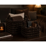 Soft Textured Storage Basket Set | Pack of 2, Assorted Colours and Designs