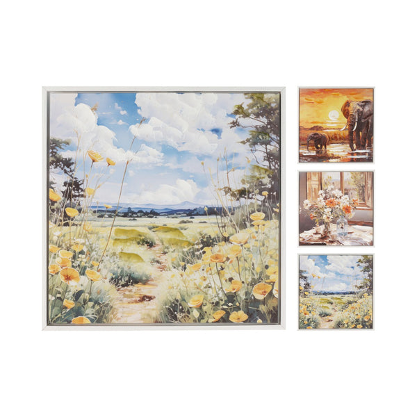 Framed Square Painting Wall Art | Height 51cm, Assorted Designs