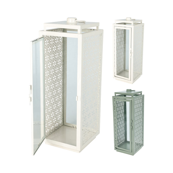Home Decor Square Metal Lantern Candle Holder | 39cm, Assorted Colours