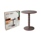 Home Decor Taupe Bobble Pedestal Side Table | H 40cm, Ø 35cm