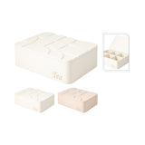 Home Decor Multi-Compartment Tea Storage Box | 24 x 16cm, Assorted Colours