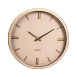 Home Decor Cream Minimalist Wall Clock | 38cm, Quartz Movement, No Numerals