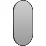 Black Aluminium Oval Wall Mirror | 60cm, Slim Frame, Capsule Shape