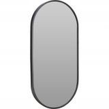 Black Aluminium Oval Wall Mirror | 60cm, Slim Frame, Capsule Shape