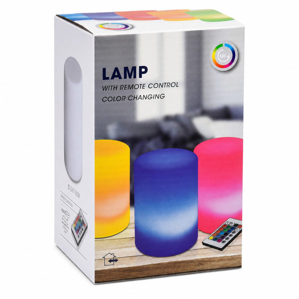 Colour Changing LED Ambient Lamp with Remote | Ø10 x 15cm, Multicolour