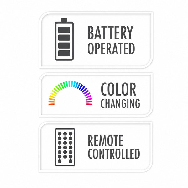 Colour Changing LED Ambient Lamp with Remote | Ø10 x 15cm, Multicolour