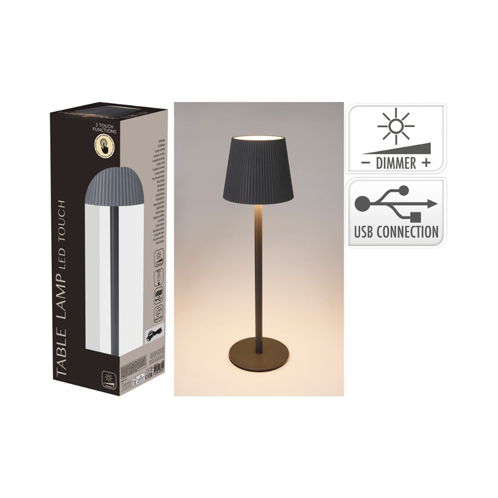 LED Table Lamp | Grey, Height 36cm