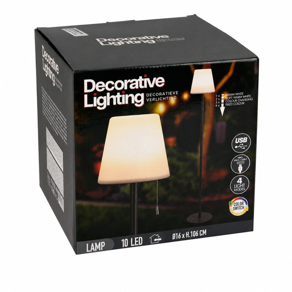 Colour Changing USB Rechargeable LED Floor Lamp | 106cm, 4 Light Modes