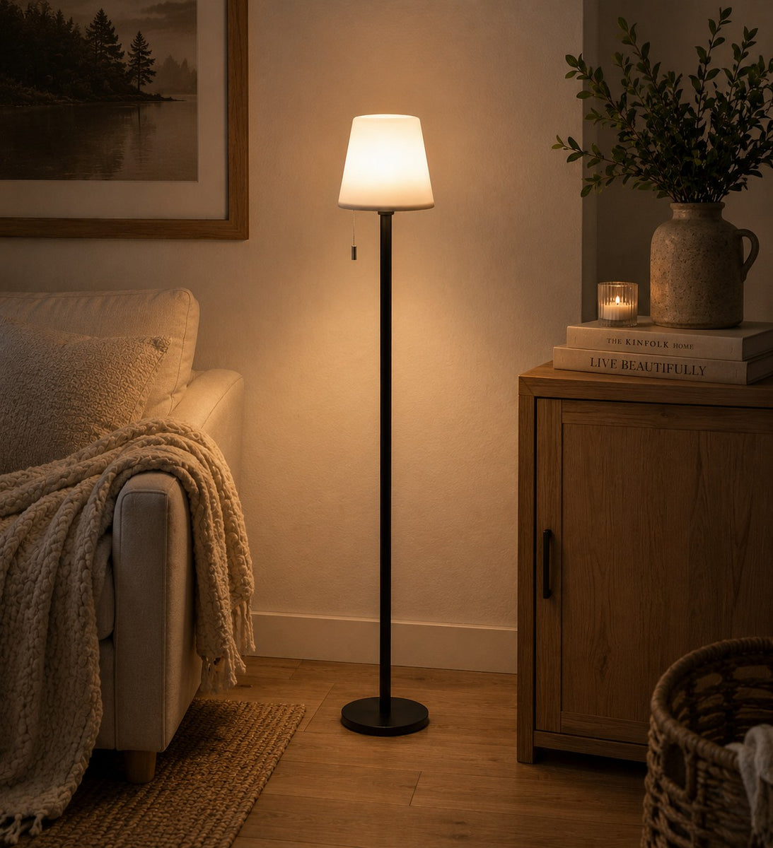 Colour Changing USB Rechargeable LED Floor Lamp | 106cm, 4 Light Modes