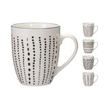 Kitchenware Assorted Black and White Glazed Pattern Mug | 350ml