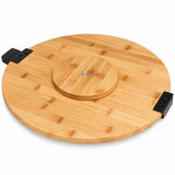 Bamboo Lazy Susan Table Centrepiece | 35cm Diameter, Raised Edge