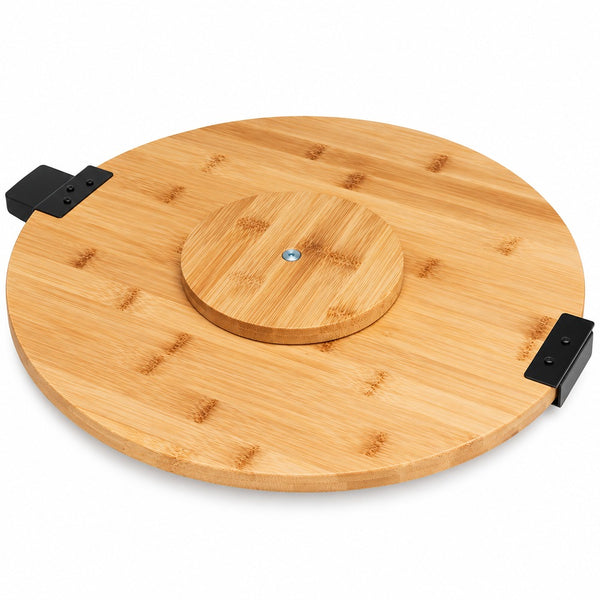 Bamboo Lazy Susan Table Centrepiece | 35cm Diameter, Raised Edge