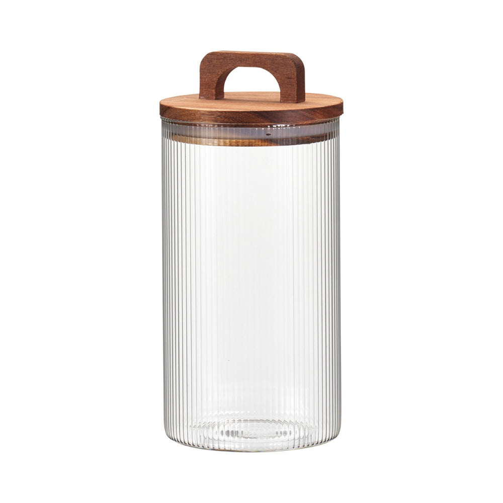Glass Food Storage Jar with Lid and Handle | 1300ml Capacity