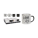 Stoneware Coffee Mugs | 240ml Each, Pack of 4, Assorted Designs