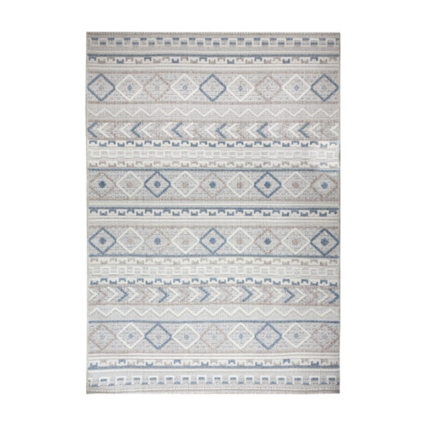  Oslo Juno Geometric Rug | 200 x 300cm Nat/Blue