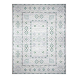 Oslo Milo Geometric Rug | Nat/Green 160 x 220cm