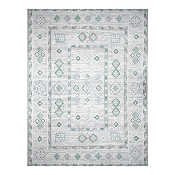  Oslo Milo Geometric Rug | Nat/Green 160 x 220cm