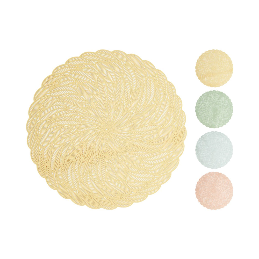 Large Round Pastel Colours Dining Table Placemat | 38cm Diameter