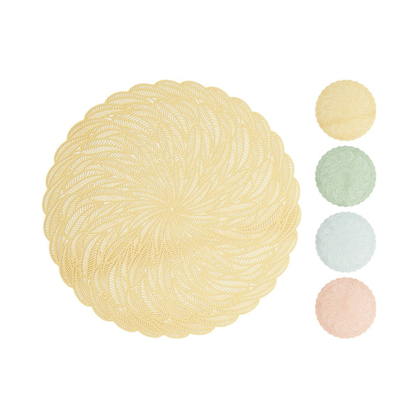 Large Round Pastel Colours Dining Table Placemat | 38cm Diameter