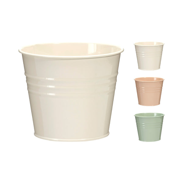 Home Decor Mini Bucket-Style Planter Cachepot | Assorted Colours, Glossy Finish