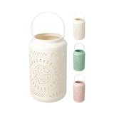 Home Decor Mandala Cut-Out Metal Candle Lantern | H24cm, Assorted Colours
