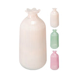 Flower-Top Ribbed Vase | Pack of 3, Assorted Designs, H22cm