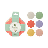 Multicolour Floral Drinks Coaster Set | Pack of 6 Pieces, Flower Design