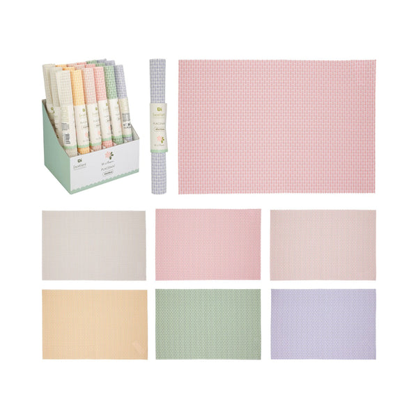 Kitchenware Pastel Grid Placemat | Assorted Colours, 45 x 30cm