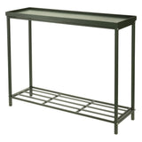 Green Metal Side Table - 75x23x60cm