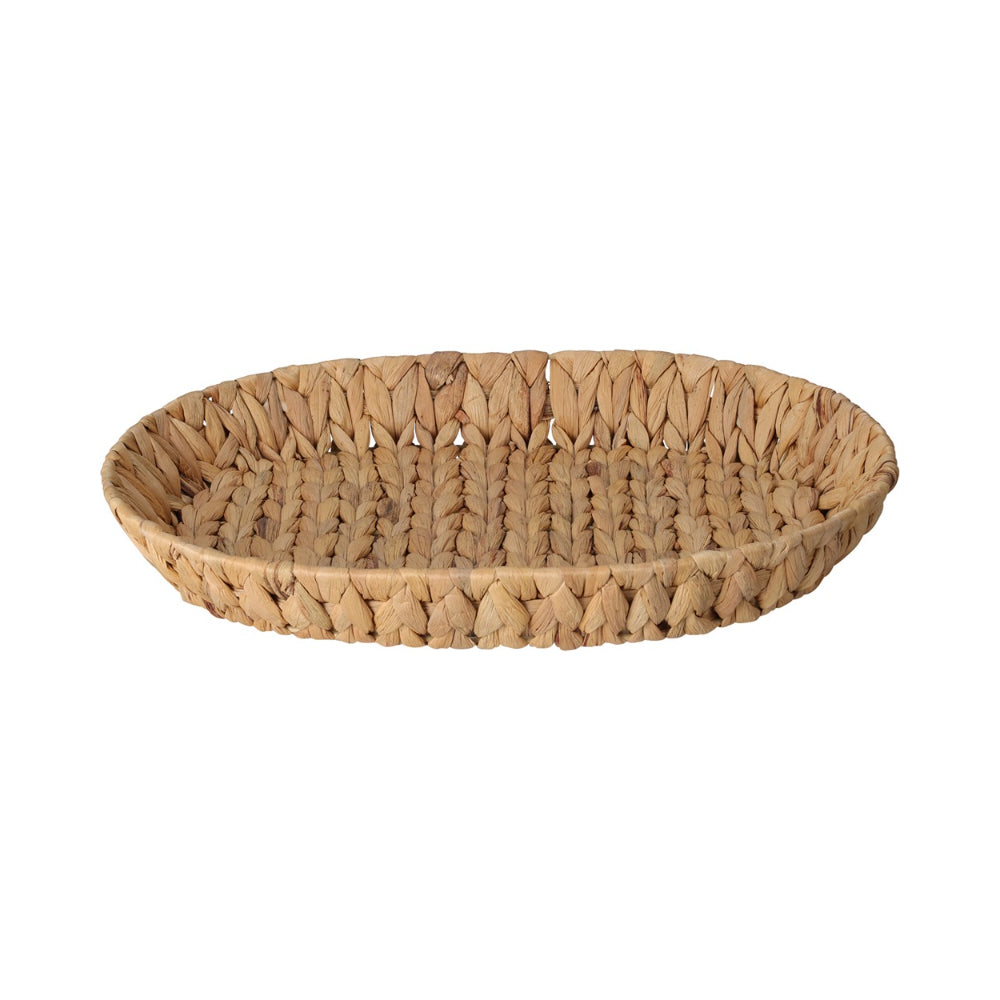 Oval Basket Tray Storage Basket | 40 x 32 x 6cm, Low-Sided, Shallow