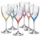 Bohemia Wine Glass Set 500ml | Colourful Crystal Glassware Set