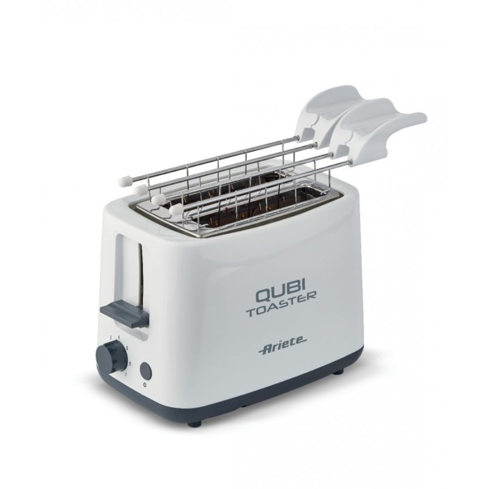 Ariete Qubi Vertical Long Slot Toaster | White, Warming Rack