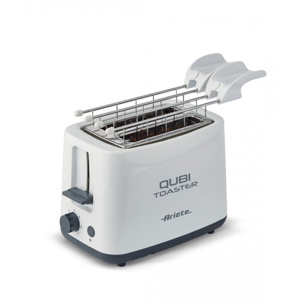Ariete Qubi Vertical Long Slot Toaster | White, Warming Rack