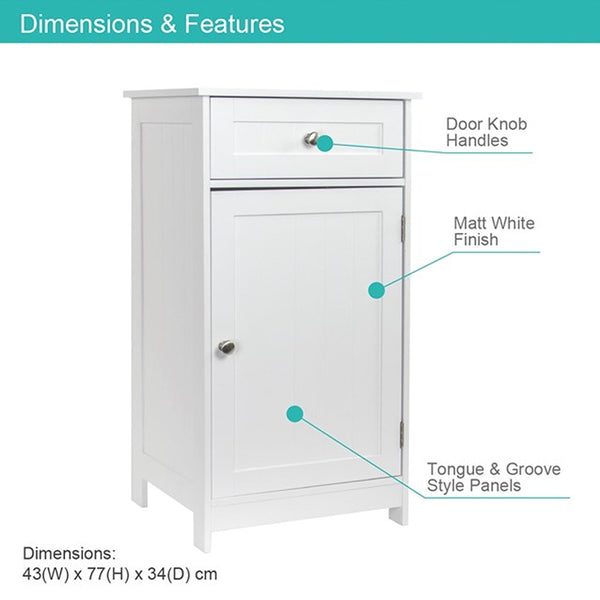 Anika White Free Standing Cabinet 