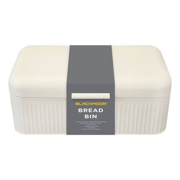 Blackmoor Sleek Minimalist Bread Bin White