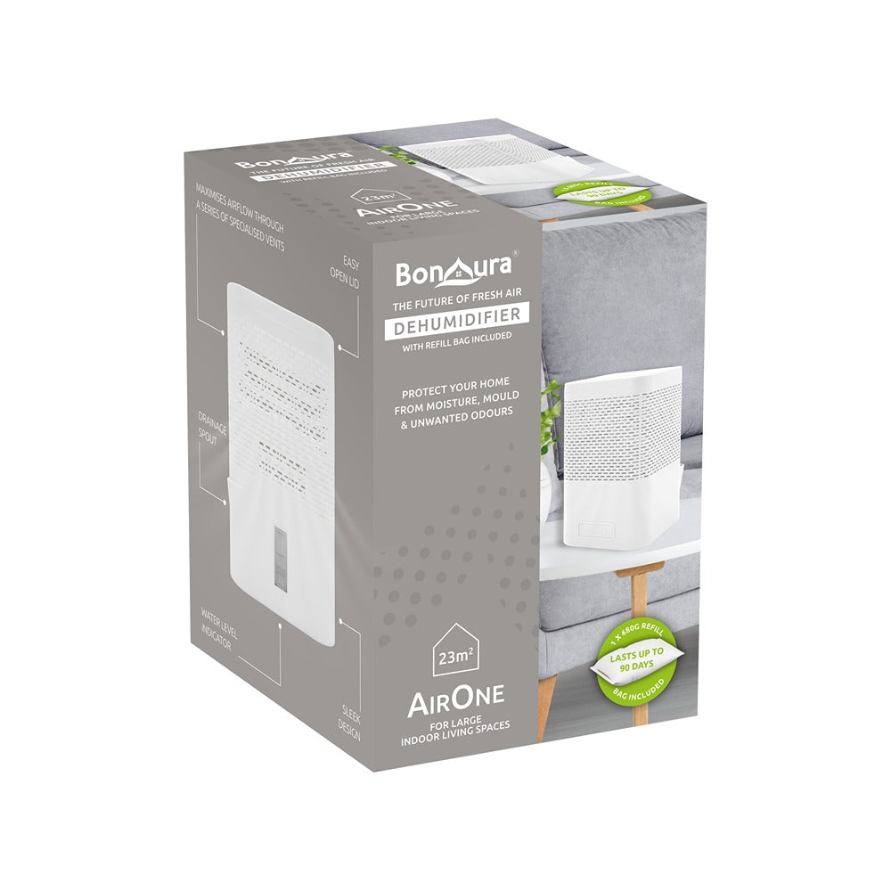 BonAura AirOne Classic Dehumidifier | 680g White