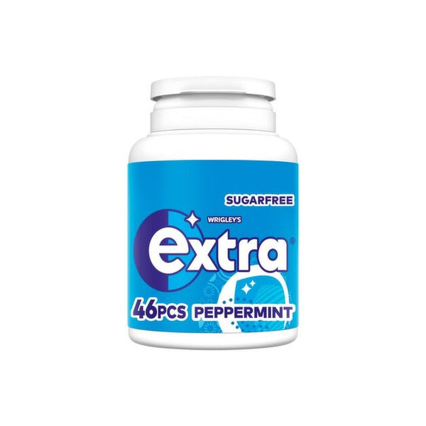 Wrigleys Extra Peppermint Sugar-Free Chewing Gum Tub | 46 Pieces, 84g