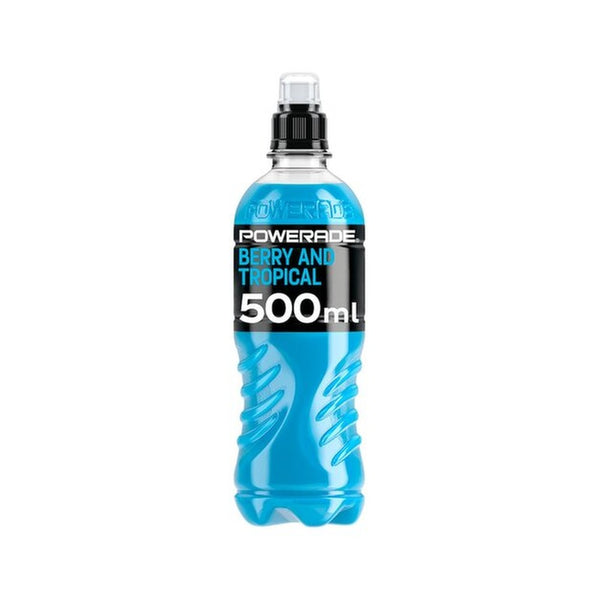 Powerade Berry & Tropical Sports Drink | 500ml, Push-Pull Nozzle, Textured Grip