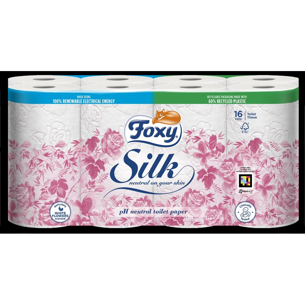 Foxy Silk Toilet Paper - 16 Pack